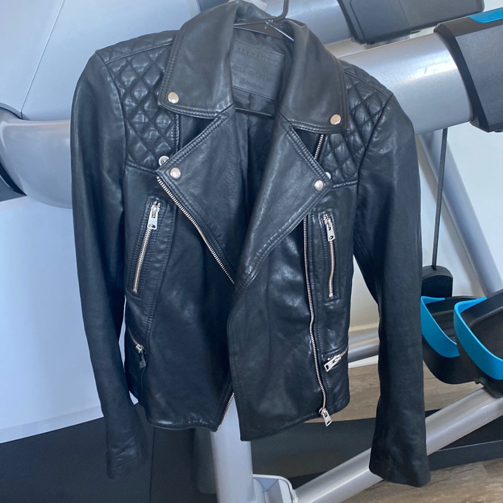 ALL SAINTS Women’s leather motorcycle jacket